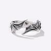 Anillo Alas de Diablo Versión Coreana Plata Tailandesa Chapada Diseño Temperamento Estilo Frío Anillo Alas de Murciélago Suministro Comercio Electrónico