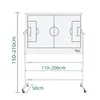 Pizarra Táctica de Fútbol Tablero de Entrenador Plegable Magnético Soporte de Fútbol Tablero de Mando Equipo de Entrenamiento para Competición Pizarra Táctica Portátil