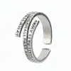 Anillo de Letra Multicapa Vintage Personalidad Minimalista Geométrico Anillo para Dedo Índice Simple Versátil Creativo Anillo Abierto