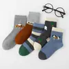 Calcetines de Invierno Gruesos de Algodón Peinado con Diseño de Ratón de Seis Dedos para Niños y Niñas, Calcetines Largos Cálidos de Algodón con Dibujos, Calcetines para Estudiantes