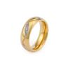 Venta al por mayor de joyas de fábrica, moda japonesa y coreana, acero de titanio, anillo de pareja de tiroteos callejeros New Star, anillo de diamantes de oro de 18 quilates