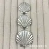 Botones metálicos con forma de concha temática oceánica para trajes, abrigos de lana tejidos y otras prendas; botones decorativos simples y versátiles para coser a mano