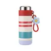 Taza Termo de Acero Inoxidable 316 de Gran Capacidad, Aspecto Elegante, Portátil, Taza de Té Linda de Dibujos Animados, Taza de Flores para Exteriores con Asa