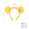 Linda Diadema de Oso Abeja Winnie the Pooh Felpa Cara de Niña Diadema para Lavado Facial Dibujos Animados Orejas de Oso Amarillo Diadema de Animal