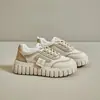 Tênis Dad Shoes Populares para Mulheres, Novo Estilo Coreano de Primavera Tendência Versátil Esportivo Casual com Solas Grossas e Aumento de Altura para Estudantes