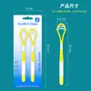 Set de 2 Raspadores de Lengua Transfronterizos, Herramienta de Plástico para Limpiar la Lengua, Cepillo de Doble Cara para Recubrimiento de Lengua, Removedor de Mal Aliento