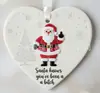 Navidad Nuevo Producto Acrílico Decoración de Coche Colgante Corazón Adorno de Papá Noel Coche