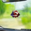 Decorações de pendurar bandeira rosa acrílica criativas fofas transfronteiriças acessórios de carro decoração de interior guindaste de carro