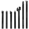 Um Conjunto de Ferramentas de Torneamento de 8mm, 7 Peças, Suporte de Ferramenta CNC para Torno com Chave e Lâmina