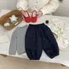 Pantalones de Linterna con Estampado Oscuro Retro para Bebé Niña 2026 Unisex Sueltos Casuales Pantalones de Exterior Estilo Primavera y Otoño para Niños