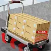 Nuevo Modelo de Carrito Tipo Barandal, Carrito de Plataforma Plana para Mudanzas, Logística, Entrega Express, Carrito con Placa de Acero Anticaída, Carrito Plegable Portátil para Uso Doméstico