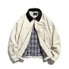 Rumeng marca de moda de rua retrô estilo japonês, jaqueta color block com gola alta, outerwear casual de trabalho solto para outono, para casais