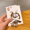 Laço de Cabelo de Urso Fofo Coreano Grande de Tecido Preenchido com Algodão na Cor Café para Crianças Mais Velhas, Rabo de Cavalo Cachecol Outono e Inverno Urso Pato Presilha