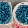 6mm Rosa En relieve 8mm Multicolor Rosa Concha Sintética Rosa Flor Pequeña Agujero Pasante Cuentas Sueltas Accesorios para Joyería Antigua DIY