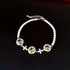 Pulseira redonda de flor de zircônia, nicho de luxo leve e toque de alta qualidade, simples e versátil, adequada para o dia a dia, joia feminina elegante e da moda