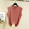 Camiseta modal fina de verano para mujer, chaleco sin mangas, top versátil, camiseta holgada de cuello redondo, camiseta de talla grande