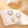 Brincos de Coração de Pêssego Mais Vendidos Transfronteiriços Luxo Acessível Brincos de Pêssego Branco Nicho Retrô Estilo Nacional Brincos de Metal Atacado +