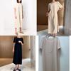 El Vestido de Triacetato Ro* de Silueta Delgada como el Papel es Elegante, a la Moda, Versátil, de Lujo Ligero, de Manga Corta, Adelgazante y de Color Macaron