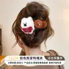 Grampo de cabelo de pato para outono e inverno, para a parte de trás da cabeça, novo grampo de cabelo retrô 2026, grampo de cabelo de pelúcia floral estilo pequeno perfumado