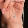 Colar Céu Estrelado Cintilante para Mulheres, Luxo Leve, Elegante e Sofisticado Pingente de Zircônia Corrente Clavícula, Presente para Namorada