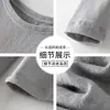Camiseta de Manga Larga con Cuello Redondo para Mujer, Nueva Colección Otoño Temprano, Mezcla de Lino y Algodón, Sencilla y Cómoda, Puede Usarse como Prenda Interior o Superior de Punto para Vestir por Encima