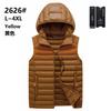 Colete Masculino Transfronteiriço Lazer Moda Costelas Algodão Colete Com Capuz Removível Cor Sólida Outono Inverno Venda Direta da Fábrica Comércio Exterior