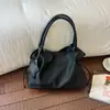 Bolsa balde vintage fosca com toque de luxo, bolsa tote de grande capacidade, simples e versátil para o dia a dia, pode ser usada no ombro ou na transversal.