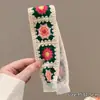 Diadema de lana tejida con tiras adhesivas, similar al estilo de Li Qin, cinta mágica para el cabello, adhesivo para flequillo, cinta mágica para usar en la ducha
