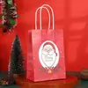 Bolsa de Regalo para el Día del Niño Bolsa de Papel Kraft de Dibujos Animados Bolsa para Llevar Bolsa de Embalaje para Regalo de Fiesta Bolso de Mano