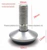 Tapete de Chão de Móveis de Aço Inoxidável de 32mm Altura Ajustável Parafuso Prateleira Gabinete Altura Ajustável Antiderrapante Sólido