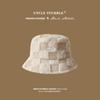 Sombrero de Pescador de Lana de Cordero Estilo Japonés para Mujer Invierno Estilo Coreano Combinable a la Moda que Muestra el Rostro Sombrero de Cubeta Pequeño Casual Cálido con Forro Polar