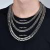 Colar masculino personalizado titânio aço hiphop punk tendência rua colar acessórios colar aço inoxidável corrente personalização