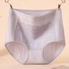 Ropa interior para madres de mediana edad y mayores, talla grande, algodón puro, cintura alta, control de abdomen, para gorditas, envoltorio sin costuras para cadera, tela grado 7A, alta elasticidad, sin apretar la cintura