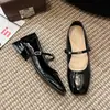 ¡Versión de cuero suave! Zapatos populares para mujer 2026 primavera nuevos estilo Hepburn vintage zapatos pequeños de cuero poco profundos zapatos Mary Jane franceses