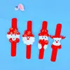Regalo de Navidad círculo pop pulsera de juguete para niños pulsera pequeña de muñeco de nieve círculo de palmadas para fiesta