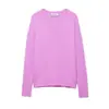 Venta al por mayor de ropa de mujer transfronteriza Primavera 2026 Nuevo estilo europeo y americano Suéter de punto suelto de color liso con cuello redondo para mujer