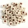 Em estoque artesanal crochet puff flor flor de lã DIY grampo de cabelo acessórios corpete saco de roupas acessórios flor