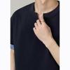 Camiseta de Cuadros Patchwork Estilo Americano High Street para Hombre, Diseño de Nicho de Verano, Peso Pesado para Parejas de Manga Corta Cleanfit Media Manga