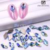 Nova cor mágica azul nail art fundo plano em forma de broca fundo de ouro broca de unhas jóias unhas vara broca broca de vidro