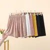 Verano Nuevo Modal Lunares Delgados Pantalones Cortos Casuales Sueltos Talla Grande Moda Versátil Pantalones de Cinco Puntos para Mujer Verano