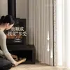 Cortinas Vintage Estilo Francês com Alto Blackout, Novo Modelo 2026, Quarto com Senso de Sofisticação, Sala de Estar com Estilo Mid-Century de Luxo Leve, Cortinas de Chenille