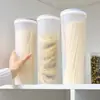 Caixa de Macarrão de Cozinha Plástico Transparente Pote Selado Caixa de Armazenamento de Grãos e Massas Pote de Armazenamento Doméstico Recipiente de Armazenamento