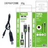 Adaptador USB a CC Cable Elevador de 12V Agujero Redondo DC 5.5*2.1mm Router Módem Óptico Cable Elevador USB a 5V a 9V