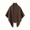 26 Otoño Invierno Hilo Grueso Jaspeado Cachemir Chal Triangular Grande para Mujer Caliente Tejido Protección para el Cuello Bufanda Casual Versátil Capa