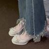 Zapatos de Tacón Medio y Grueso para Mujer Zapatos Mary Jane para Mujer 2025 con Falda Zapatos de Boda Pequeñas Dama de Honor Zapatos de Tacón Grueso para Mujer