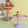 Lujo Ligero Melamina Imitación Porcelana Soporte para Pastel Juego de Tres Piezas de Postres Snacks Alto Accesorios de Boda Mesa de Postres para Fiesta Soporte de Exhibición