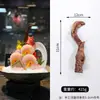 Presentación de Sashimi Mariscos Decoración de Sashimi Anillos de Rábano Molde de Colocación de Rodajas de Pescado en Forma de Abanico Trucha de Coral Mero Tigre Salmón