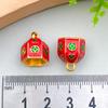 Estilo Chino Lingote Antiguo Mate Bolsa de la Fortuna Accesorios Llavero Atractor de Riqueza Accesorios Colgante para Collar Pulsera Colgante Decorativo