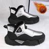 Nuevas Botas de Nieve Otoño e Invierno 2025 para Hombre Terciopelo Engrosado Cálido Zapatos Grandes de Algodón de Una Pierna Antideslizantes Zapatos de Algodón para Hombre