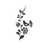 Fan Xi Nuevo FX64215 Simple Flor Negra Enredadera Pájaro Dormitorio Xuan Sala de Estar Embellecimiento de Pared Adhesivo de Pared Decorativo